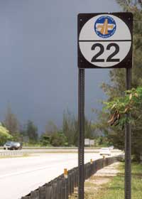 Old-style Puerto Rico autopista route marker