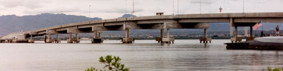 Fixed span of Admiral Cleary Bridge to Ford Island