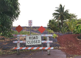 Lava closure of Red Road (county route 137)