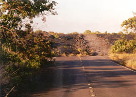 Cutoff stretch of old route 130, with temporary access road
